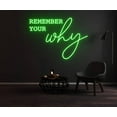 thumbnail image 3 of Glowneon Remember Your Why Neon Sign, Quote Home Wall Art Decor, 3 of 4