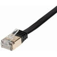 thumbnail image 3 of 5-Pack 30FT Cat7 Flat Ethernet Cable U/FTP Shielded Gold-Plated RJ45 Copper Network Patch Cord – 10 Gigabit High-Speed LAN Cable (Black), 3 of 5