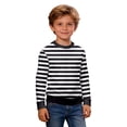 thumbnail image 2 of Tiijoy Long Sleeve T Shirt for Boys Striped Crew Neck T-Shirt Casual Soft Tee, Sizes 3-14, 2 of 4