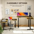 thumbnail image 2 of CHITOOMA L Shaped Standing Desk, 63"x55" Electric Adjustable Height Sit Stand up Desk, Ergonomic Computer Table, Left & Right Interchangeable Installation, Suitable for Home Office, Vintage Brown, 2 of 6