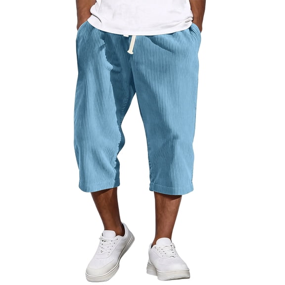 Dresfit Mens Corduroy Shorts Baggy Long Shorts Summer 2026 Multi Pockets Drawstring Casual Short Pants Relaxed Fit Elastic Waist Big and Tall Vacation Bottoms 2XL
