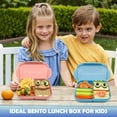 thumbnail image 4 of Jeexi Premium Kids Bento Lunch Box , Leak Proof Lunch Box for Adults ,Kiddy Meal Box, Children Durable for On-the-Go Meal Box, BPA-Free and Food-Safe Materials (Pink), 4 of 5