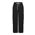 thumbnail image 4 of XAOFW Women Cargo Pants Casual Pocket Pants For Women Everyday Wear Breathable Relaxed Fit Work Trousers Trendy Bottoms L, 4 of 5