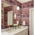 thumbnail image 3 of S4Sassy Self-Stick Decorative Boho Wallpaper, Handblock Striped Wall Paper, Textured Vinyl Waterproof Contact Paper, Brown, 25"X120" Removable Renter Wall Covering For Bedroom, Dining Room, 3 of 9