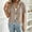 Khaki, variant on Women's Business Casual Cropped Blazer Lapel Collar Short Sleeve Open Front Button Down Suit Jacket Work office Blazer Navy