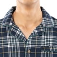 thumbnail image 4 of Conjunto de Pijama de Franela para Hombre Fruit of the Loom Verde Marino 2X, 4 of 6