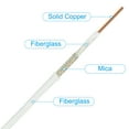 thumbnail image 3 of Uxcell 49.2Ft 13AWG Mica Glass Fiber Solid Electric Wire, White, 3 of 7