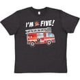thumbnail image 3 of Inktastic I'm 5 Fire Truck 5th Birthday Youth T-Shirt, 3 of 5