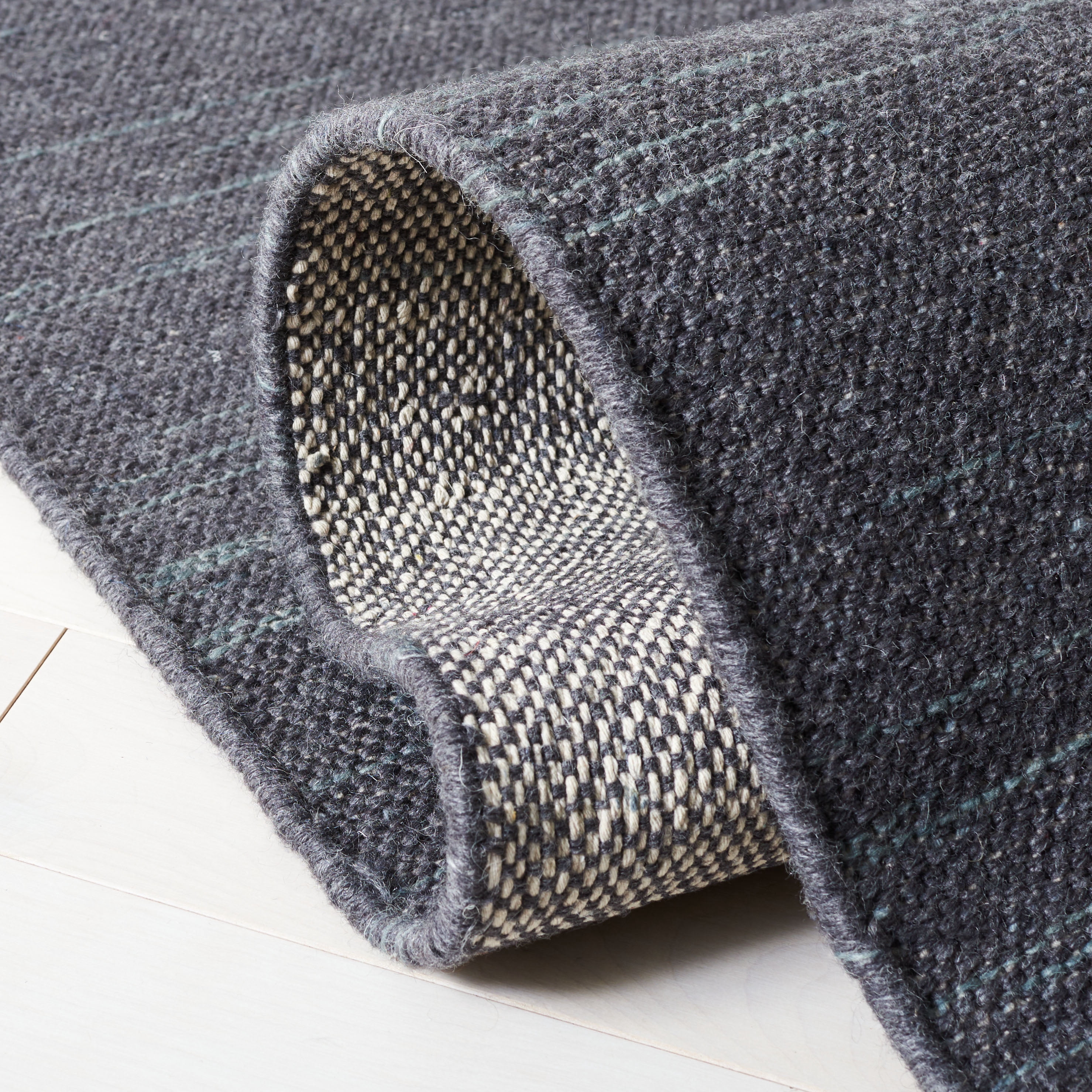 SAFAVIEH Kilim Roderick Solid Runner Rug, Dark Grey, 2'3" x 9'