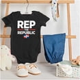 thumbnail image 3 of Dominicana Rep the Republic Cool Flag Romper Boys or Girls Infant Baby Brisco Brands NB, 3 of 6
