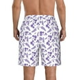 thumbnail image 3 of Naloa Lavender Flowers Men's Beach Shorts, Surfing shorts, Swim trunks, Quick Dry Swim Trunks for Surfing Beach Fun - XX-Large, 3 of 9