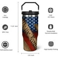 thumbnail image 2 of We People Gifts for Men 30 oz Patriotic Tumbler with Handle and Straw American Flag Stainless Steel Insulated Cups Mug Father''s Day, Christmas and Birthday Gifts for Dad Grandpa Men, 2 of 6