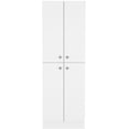 thumbnail image 2 of 4 Doors 71.1" Freestanding Pantry Storage Cabinet With 5 Adjustable Shelves For Dining Room, Laundry, Kitchen - Modern Elegant Cupboard White And Kitchen, Living Laundry, 2 of 4