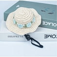 thumbnail image 4 of Diceymbol Pet Mini Straw Hats Cute Natural Straw Hat for Cats, Dogs & Small Pets – Lightweight & Photogenic Costume Accessory for Instagram Pics, 4 of 5