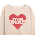 thumbnail image 3 of Star Wars - Valentine Heart Logo - Women's French Terry Pullover Sweatshirt, 3 of 5