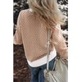 thumbnail image 3 of a.Jesdani Vogue Edge: Striped Viscose Sweater - Cozy Coffee Drop Shoulder, 3 of 8