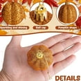 thumbnail image 6 of JoyMoreHome 12 Pcs Fall Pumpkin Ornaments, 2x2.4 Inch Fall Tree Hanging Ornaments, Shatterproof Hanging Decoration for Autumn Halloween Thanksgiving Home Decor, 6 of 7