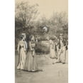 thumbnail image 2 of Anna Maria Kruijff 13x18 Gold Ornate Wood Frame and Double Matted Museum Art Print Titled - Men and Women Play Croquet (1905), 2 of 4