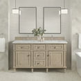 thumbnail image 6 of James Martin Vanities 60" Double Vanity, Bright White w/ 3 CM Ethereal Noctis Quartz Top, 6 of 7