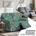 thumbnail image 5 of SCRAWLGOD Floral Print Lazy Boy Recliner Cover Anti Slip 6 Piece Reclining Loveseat Slipcover Stretch Washable Recliner Slipcover with Pockets, 5 of 8