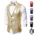 thumbnail image 3 of Men's Sequin Vest Performance Dress Jacket Night Shop Men's Host MC Studio Vest, 3 of 6