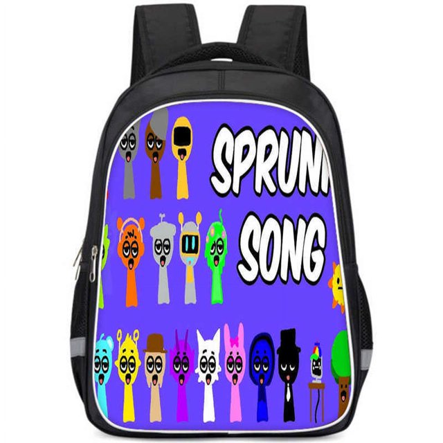 Rhythm box backpack Sprunki 16 inch double layer backpack large capacity student children's school bag hot sale