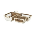 thumbnail image 7 of Contemporary Home Living Set of 3 Distressed Taper Storage Baskets with Wire Panels 12.5", 7 of 7