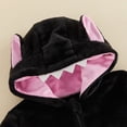 thumbnail image 6 of RUINIXCW Toddler Baby Halloween Bat Costume Kids Infant Baby Girl Boy Fall Winter Clothes Flannel Snowsuit Jumpsuit Long Sleeve Hooded Zipper Romper, 6 of 10