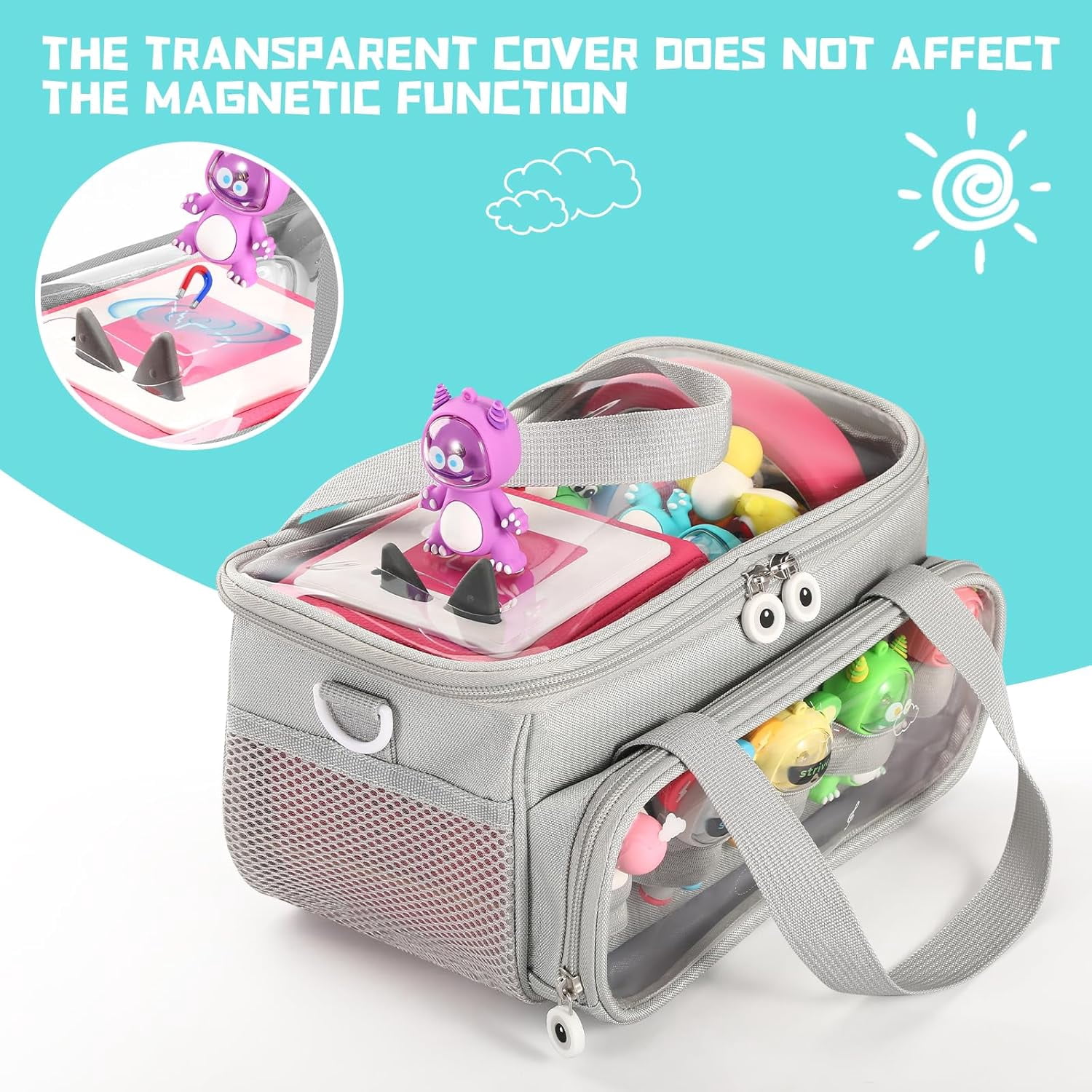 Carrying Case for Toniebox, Storage Carrier Bag for Tonie Characters with Shoulder Strap and Handle