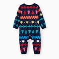 thumbnail image 3 of Conjuntos de pijamas navideños a juego para toda la familia con estampado de árboles, estrellas y Fair Isle, 3 of 5