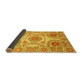 thumbnail image 2 of Ahgly Company Indoor Round Abstract Yellow Modern Area Rugs, 7' Round, 2 of 4