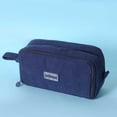thumbnail image 5 of Estuche para lápices de pana con múltiples compartimentos | Organizador de estuches para bolígrafos de gran capacidad | Bolsa de papelería de tela resistente al desgaste para estudiantes, 5 of 5
