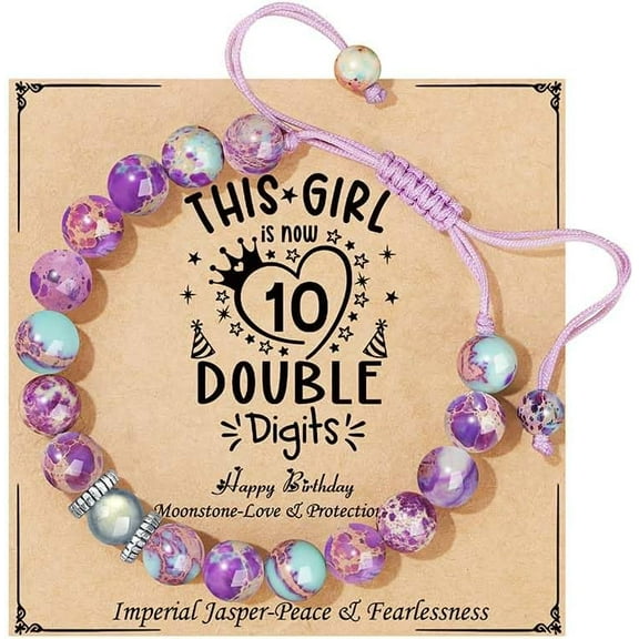 Gifts for Women Birthday Gifts for Her Moonstone Bracelets Colorful Imperial Jasper Natural Stone Bracelets Christmas Mother's Day Gifts for Mom Daughter Granddaughter Sister Niece Grandma