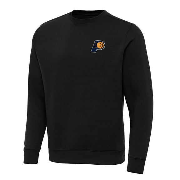 Men's Antigua Black Indiana Pacers Big & Tall Victory Crew Neck Pullover Sweatshirt