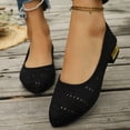 thumbnail image 2 of longantii Women's Flats Shoes Women Comfortable Woven Dress Shoes Black Pointed Toe Flats Ballet Mesh Knit Flat Dressy Slip on Business Casual Shoes for Women, 2 of 7