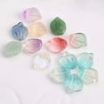 thumbnail image 3 of U8MO 10pcs 15x12mm Petal Lampwork Glass Top Drilled Pendants Beads For DIY Flower-Purple, 3 of 5