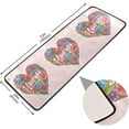 thumbnail image 4 of Dreamtimes Valentine Flowers Heart Hallway Runner Rug 2'x6' Kitchen Rug with Rubber Backing I Love You Non Slip Entryway Rug Runner Washable Soft Area Rug for Hallway Bedroom Kitchen Decor, 4 of 6