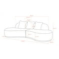 thumbnail image 6 of Pasargad Home Simona Collection Modern Curved Sofa with 3 Pillow, 6 of 6