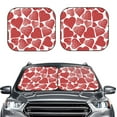 thumbnail image 6 of Lsque Hearts 2 PCS Windshield Sun Shade | CarFoldable Window Covers | Car Accessories Reflect UV for Universal Cars SUV Truck | Large, 6 of 7