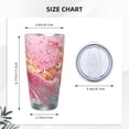 thumbnail image 4 of Cauagu Abstract Pink Gold Splash Pattern 20oz Tumbler,Stainless Steel Vacuum Insulated Tumbler with Lid Insulated Coffee Mug Thermal Cup with Splash Proof Sliding Lid-Without Straw, 4 of 8