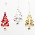 thumbnail image 3 of Christmas Window Christmas Bell Christmas Tree Pendant Christmas Decoration Pendant (Red+Gold Bell), 3 of 6
