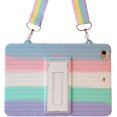 thumbnail image 1 of Case For Ipad Mini 6 2021 Case - Fashion Candy Color Woven Pattern Ipad 8.3 Case For Kids Full Body Protection Shockproof Case With Kickstand & Crossb, 1 of 4