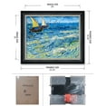 thumbnail image 6 of DECORARTS Fishing Boats At Sea by Van Gogh Framed Print 20x16" Art on Cotton Canvas Solid Wood Frame Giclee Print 23.25x19.25" Framed Size Wall Decor Artwork, 6 of 6