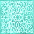 thumbnail image 1 of Ahgly Company Indoor Square Persian Turquoise Blue Traditional Area Rugs, 4' Square, 1 of 4