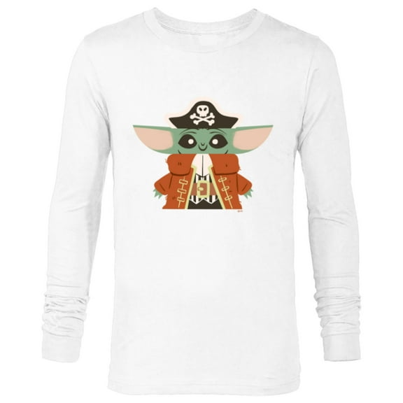 Star Wars Grogu The Mandalorian Halloween Pirate Costume - Long Sleeve T-Shirt for Men - Customized-White