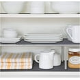 thumbnail image 5 of MOYISHI Shelf Liner Kitchen Cabinet Drawer Mats 13.9 Inch Wide x 112 Inch Long, Non Slip EVA Plastic Water Resistant Pad for Bathroom Drawers,Shoe Shelves, Under Sink, Gray, 5 of 7