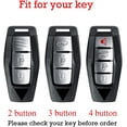 thumbnail image 2 of Key Fob Cover Compatible with Mitsubishi Outlander PHEV Pajero Sport L200 Delica Mini eK Colt Leather 3 Button 2025-2026 Keychain Case Holder Protector,3 Button Grey, 2 of 9