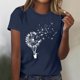 thumbnail image 2 of Blusas para las Mujeres Casual Impreso Cuello en V Manga Corta Suéter, Ligero Y Elegante Tops Cortos para las Mujeres, 2 of 4