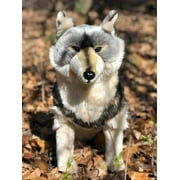 Auswella Plush 16 Inch Sitting Wolf-Stuffed Plush Animals