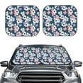 thumbnail image 2 of Daiia Flowers 2PCS Car Windshield Sun Shade, Foldable Sun Shield for Car Front Window, Auto Sun Blocker Visor Protector Universal for Truck SUV Pickup-Large, 2 of 7